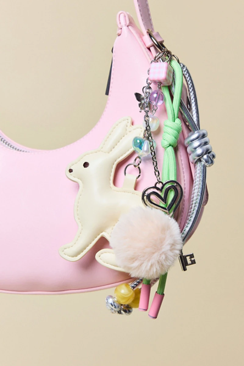 Corded Faux Leather Critter Keychain