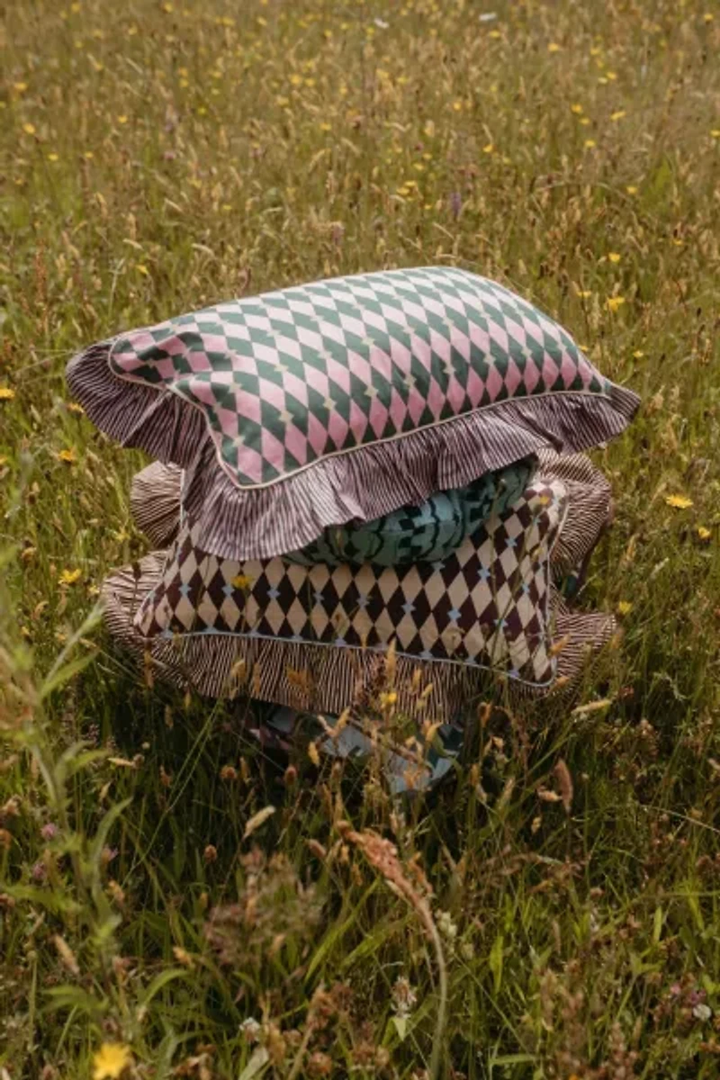 TBCo Cotton Harlequin Ruffle Pillowcase