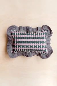 TBCo Cotton Harlequin Ruffle Pillowcase