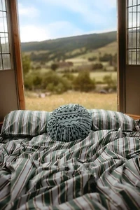 TBCo Cotton Checker Stripe Cushion Cover