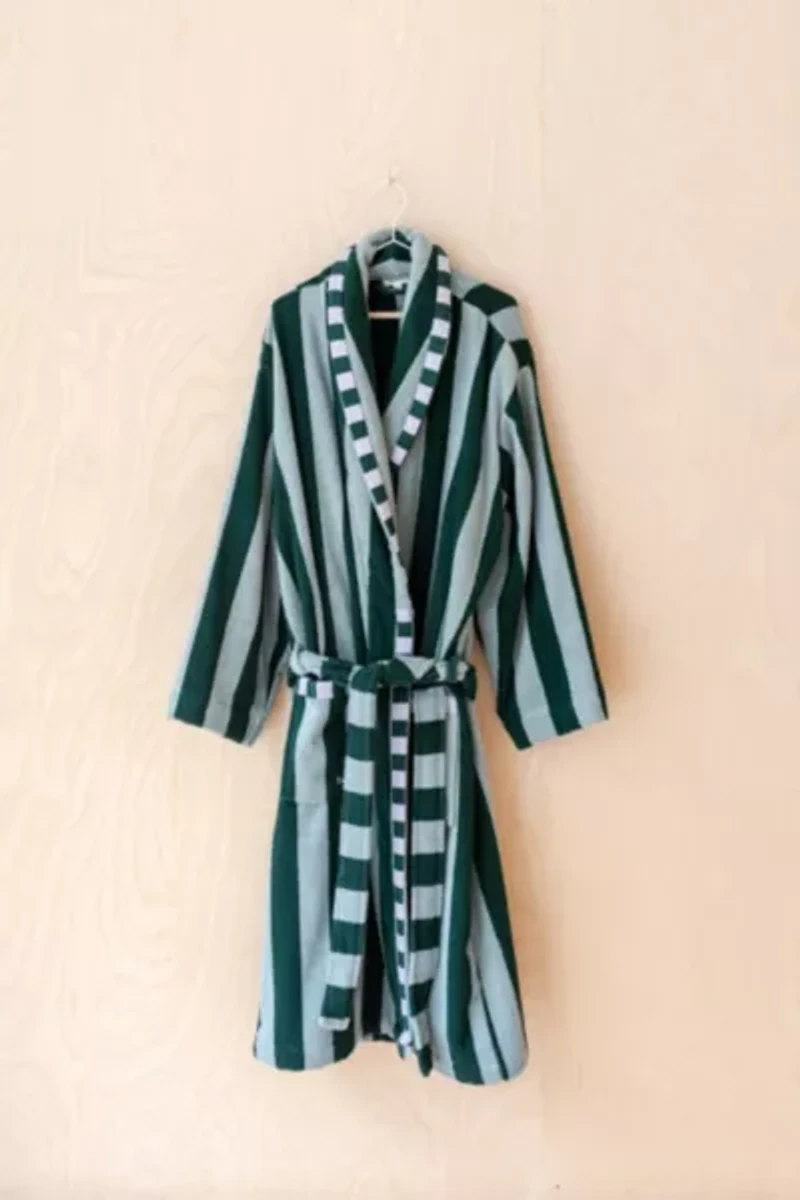 TBCo Striped Cotton Bath Robe