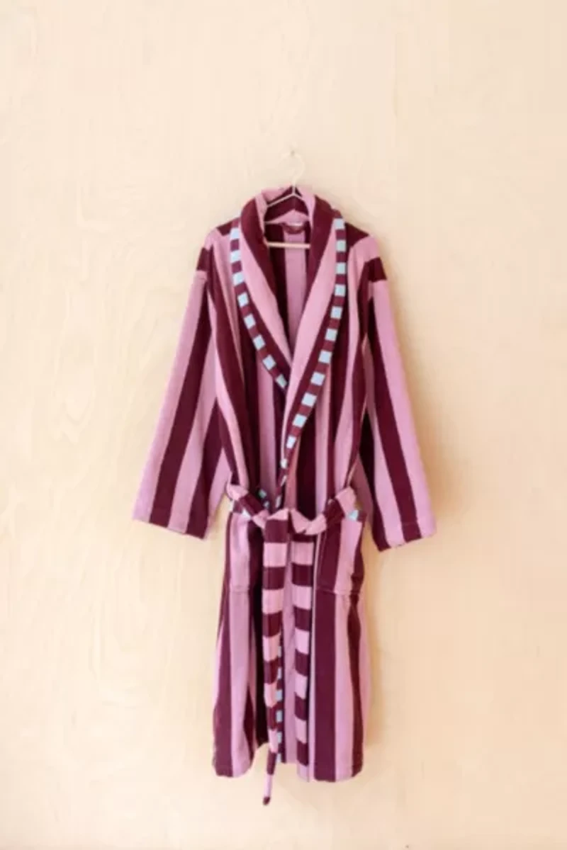 TBCo Striped Cotton Bath Robe