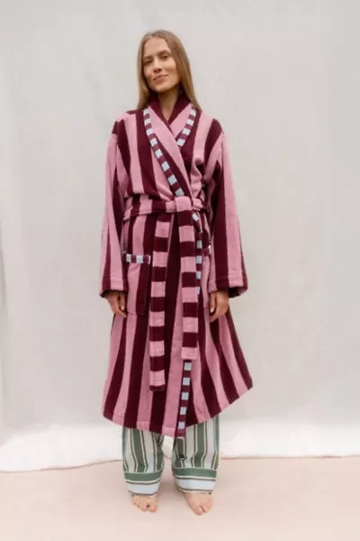 TBCo Striped Cotton Bath Robe