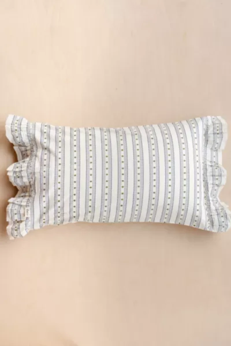 TBCo Striped Ruffle Cotton Duvet Bedding Set