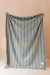 TBCo Recycled Wool Gingham Throw Blanket