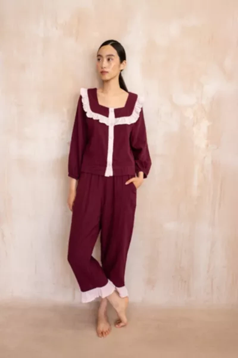 TBCo Cotton Ruffle Pajama Set