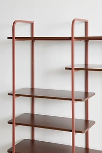 Cam Asymmetrical 5-Tier Iron Bookshelf