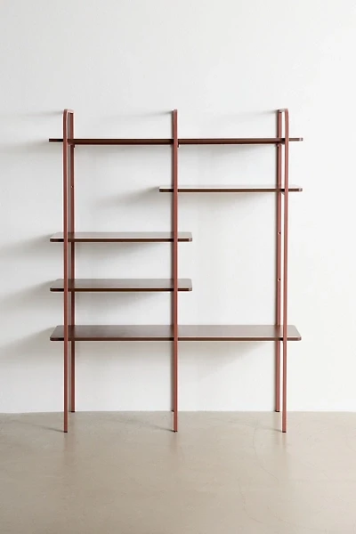 Cam Asymmetrical 5-Tier Iron Bookshelf