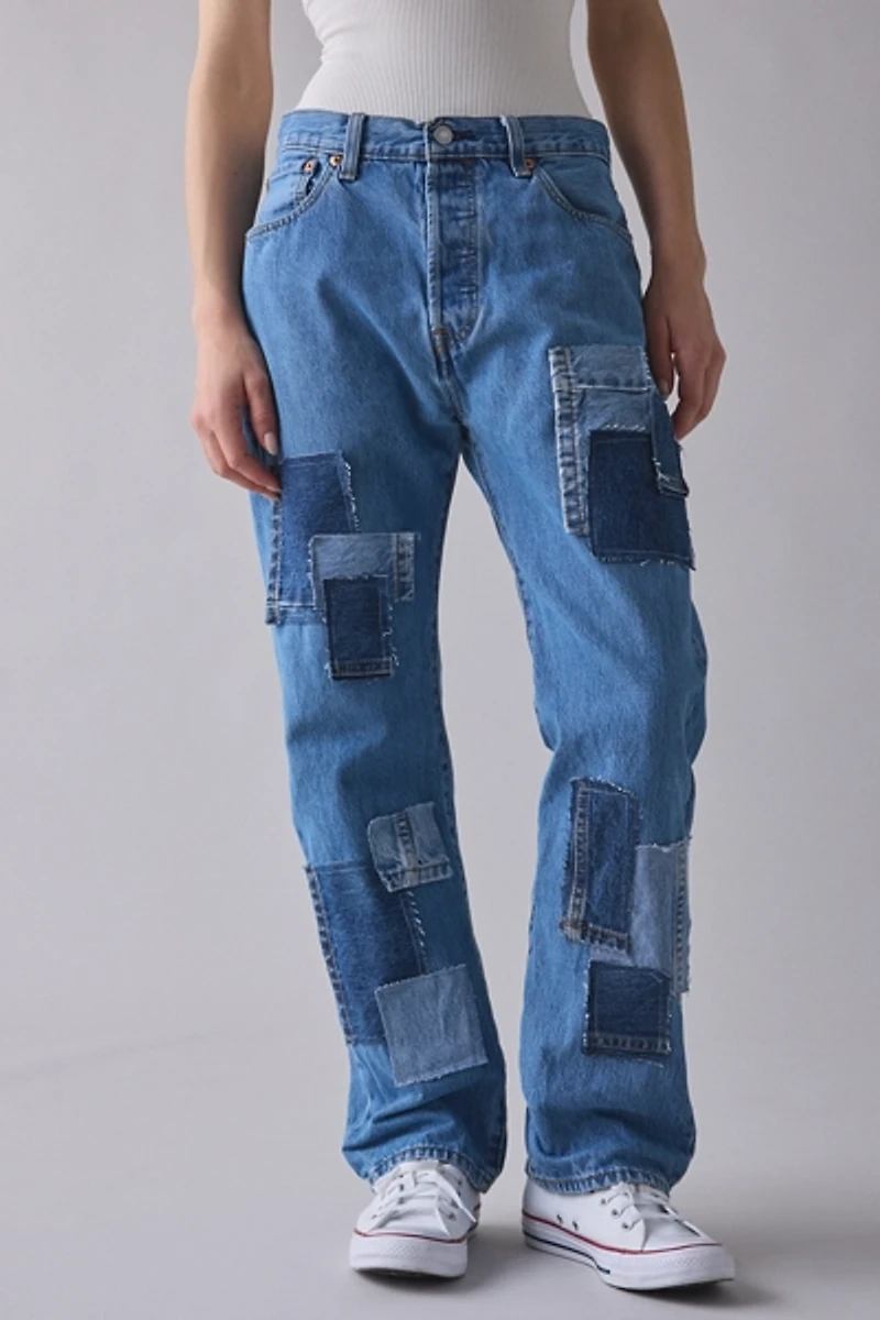 ReMADE By UO Denim Patch Straight Leg Jean