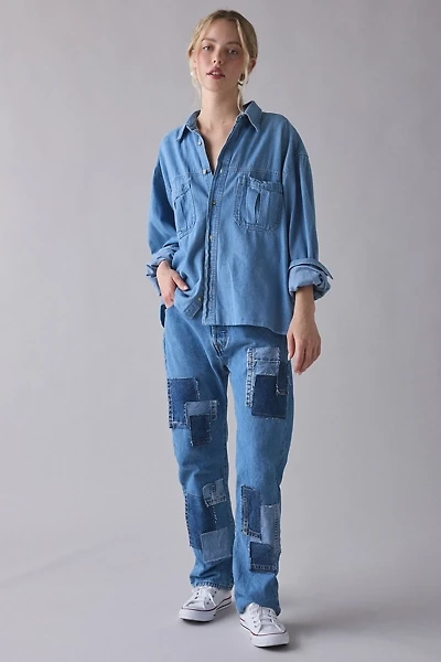 ReMADE By UO Denim Patch Straight Leg Jean