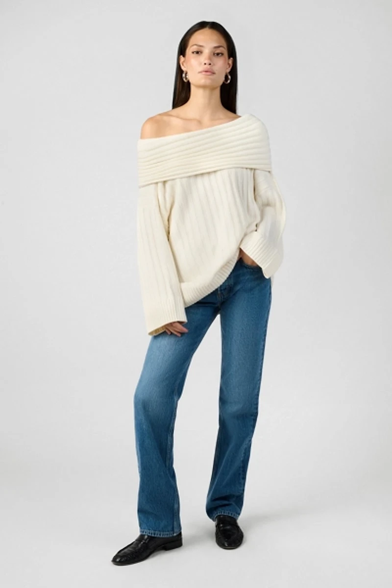 WeWoreWhat Oversized Off-The-Shoulder Sweater