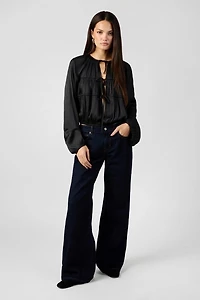 WeWoreWhat Cocoon Sleeve Front Tie Top