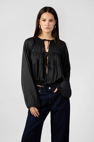 WeWoreWhat Cocoon Sleeve Front Tie Top
