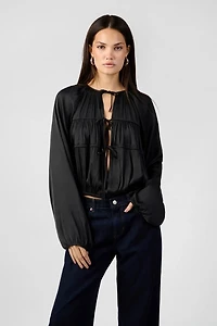 WeWoreWhat Cocoon Sleeve Front Tie Top