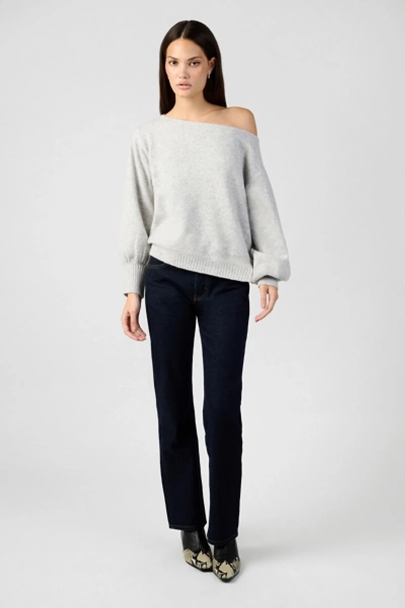 WeWoreWhat Off-The-Shoulder Balloon Sleeve Sweater
