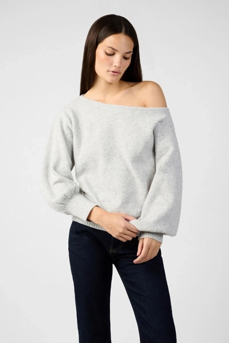 WeWoreWhat Off-The-Shoulder Balloon Sleeve Sweater