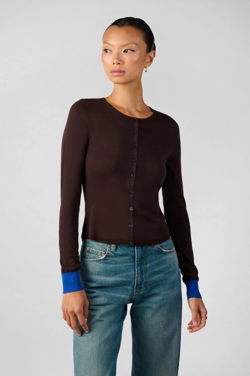 WeWoreWhat Fine Knit Cardigan