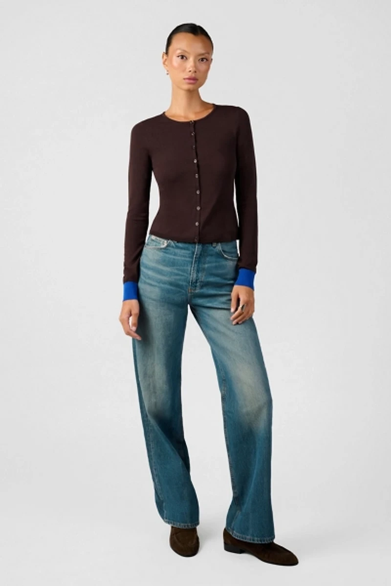 WeWoreWhat Fine Knit Cardigan