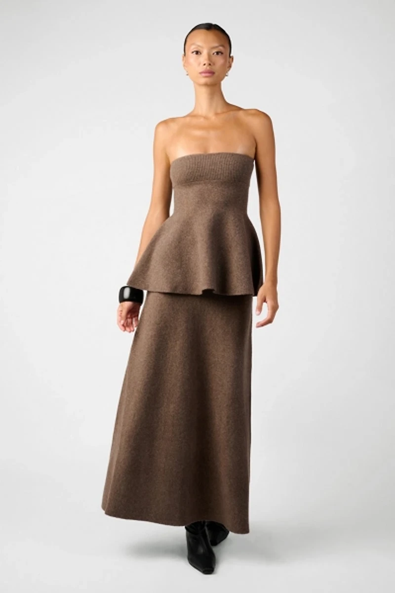 WeWoreWhat Strapless Peplum Top