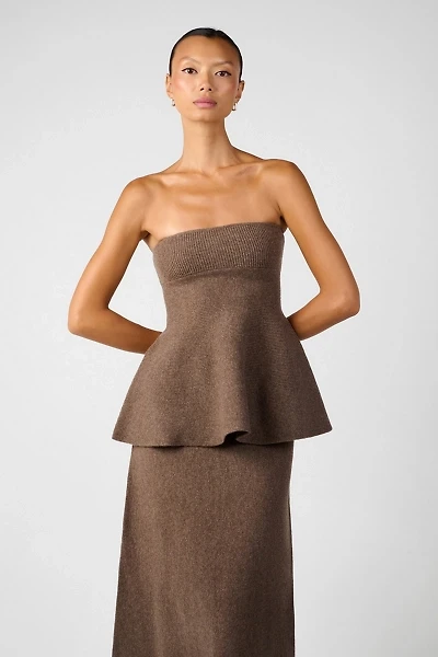 WeWoreWhat Strapless Peplum Top