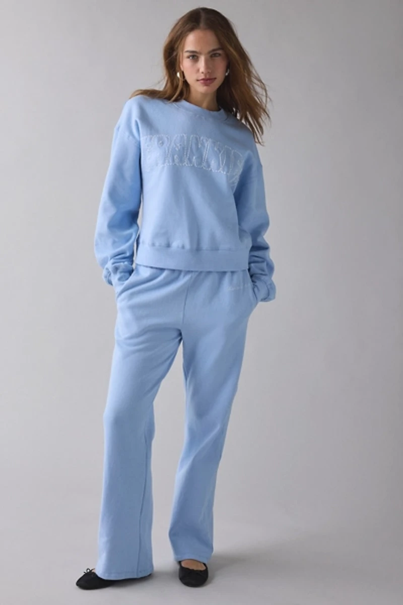 Frankies Bikinis Travel Days Morning Cotton Crewneck Pullover