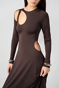 WeWoreWhat Cut Out Long Sleeve Maxi Dress