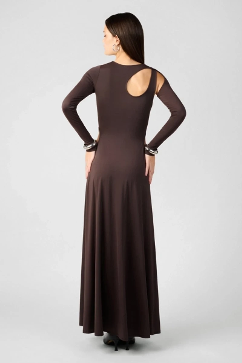 WeWoreWhat Cut Out Long Sleeve Maxi Dress
