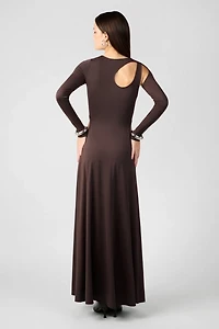 WeWoreWhat Cut Out Long Sleeve Maxi Dress