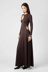 WeWoreWhat Cut Out Long Sleeve Maxi Dress