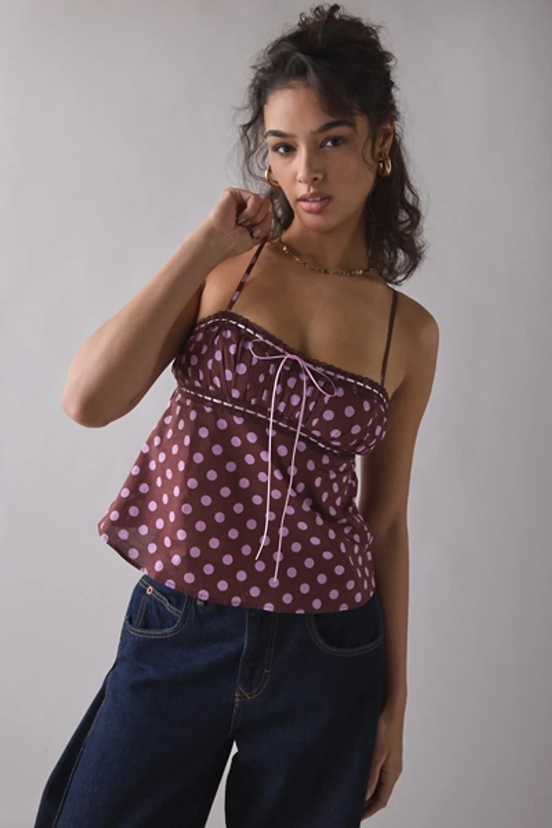 Kimchi Blue Molly Lace & Ribbon Trim Babydoll Cami