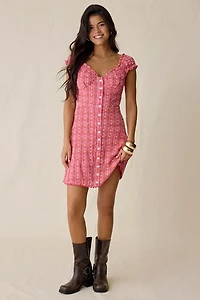 Jacquie The Label Amara Sweetheart Puff Sleeve Mini Dress