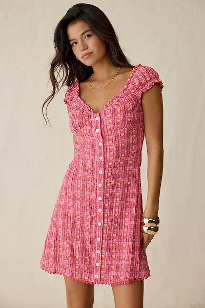 Jacquie The Label Amara Sweetheart Puff Sleeve Mini Dress