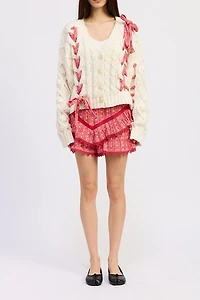 Jacquie The Label Clementine Ribbon Detail Cardigan