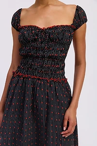 Jacquie The Label Noelle Open-Back Midi Dress