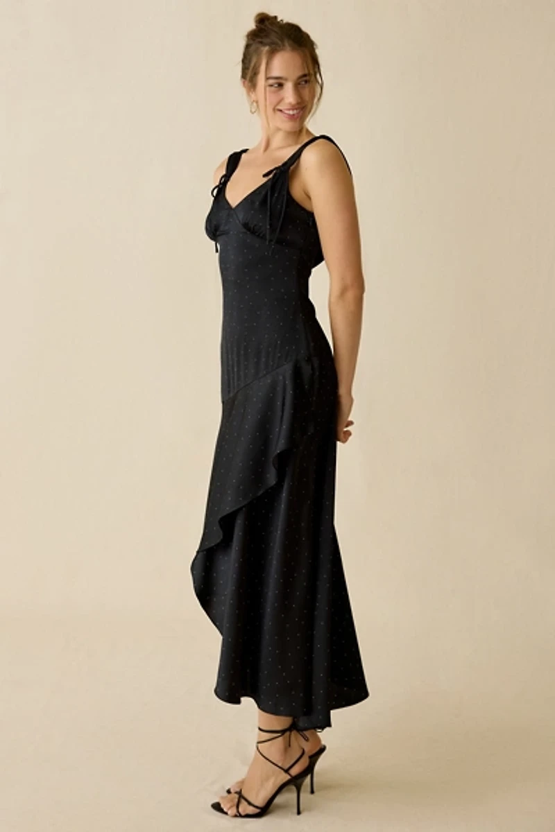 Jacquie The Label Teagan Asymmetric High-Low Maxi Dress