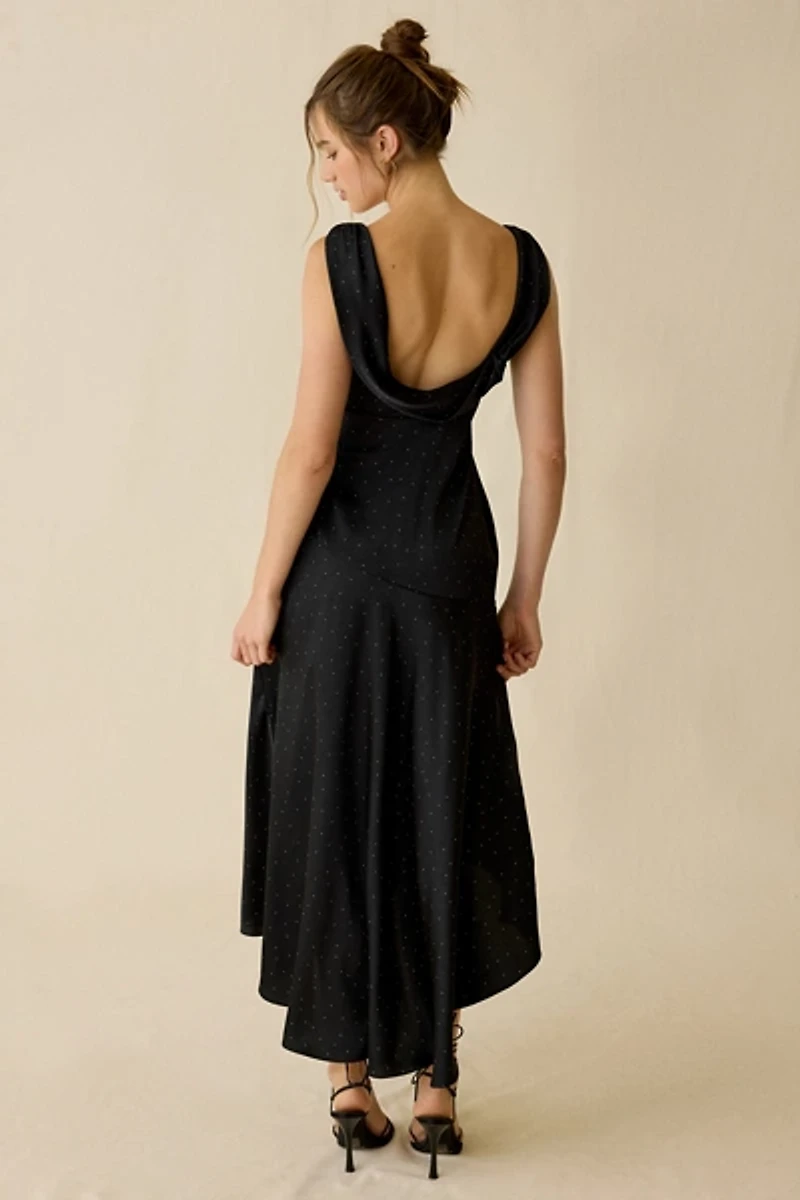 Jacquie The Label Teagan Asymmetric High-Low Maxi Dress