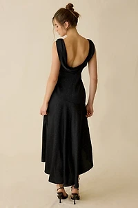 Jacquie The Label Teagan Asymmetric High-Low Maxi Dress