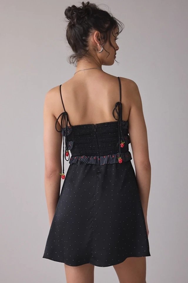 motel fulvia ruffle trim slip mini dress Motel Fulvia Ruffle Trim Slip Mini Dress