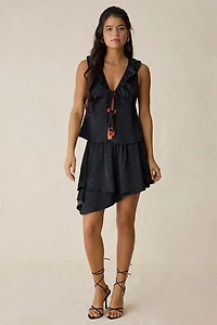 Jacquie The Label Teagan Asymmetric Tiered Mini Skirt