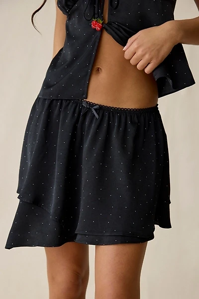 Jacquie The Label Teagan Asymmetric Tiered Mini Skirt