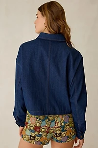 Jacquie The Label Bearlyn Jacquard Patch Pocket Denim Jacket