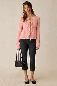 Jacquie The Label Eliana Tie-Front Bow Cardigan