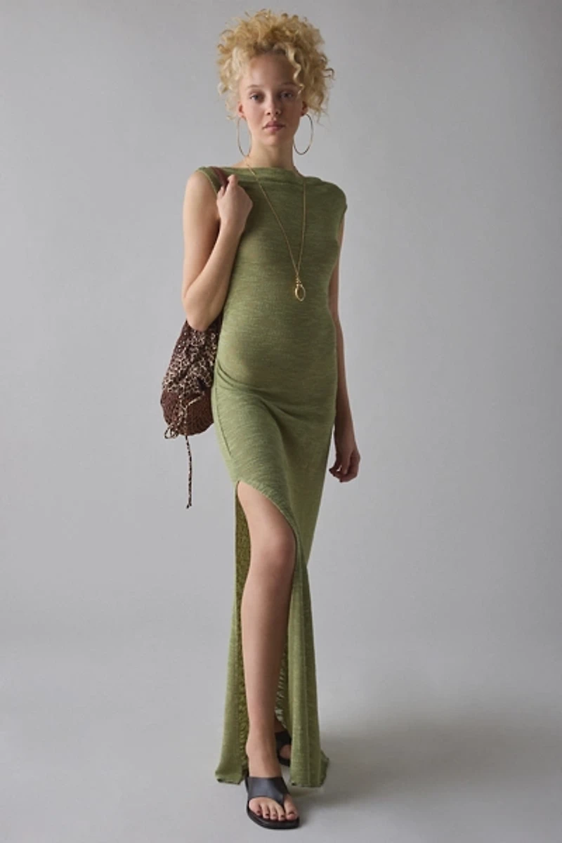 Out From Under Sunset Swit Semi-Sheer Off-Shoulder Slip Maxi Dress