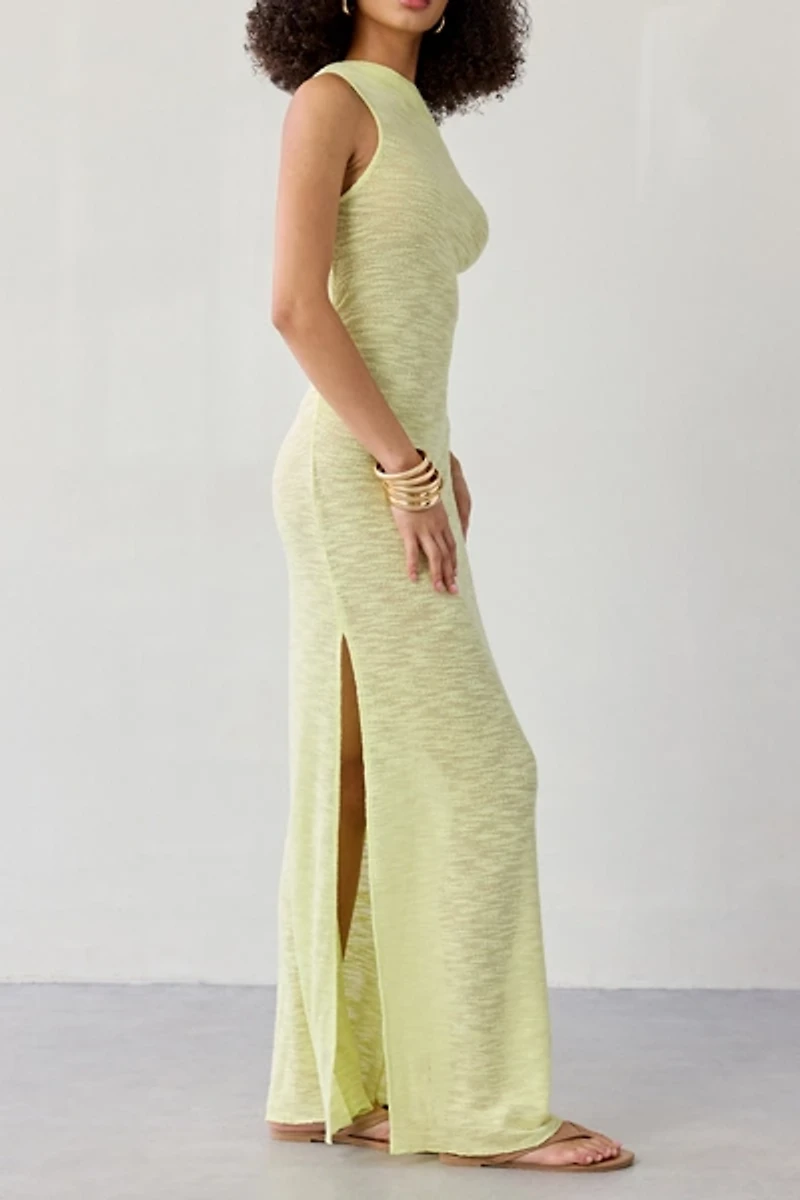 Out From Under Sunset Swit Semi-Sheer Off-Shoulder Slip Maxi Dress