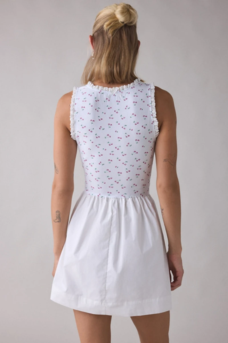 Jacquie The Label Cherrie Mixed Media Mini Dress