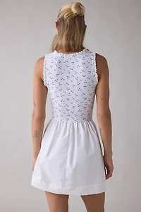 Jacquie The Label Cherrie Mixed Media Mini Dress