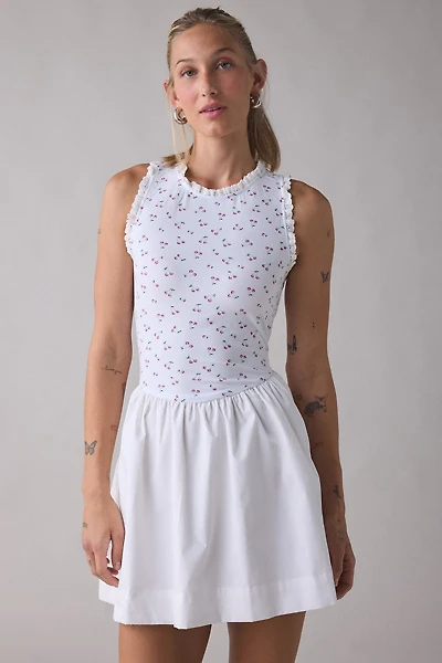 Jacquie The Label Cherrie Mixed Media Mini Dress