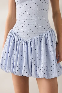 Jacquie The Label Beatrice Polka Dot Bubble Hem Mini Dress