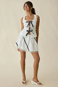 Jacquie The Label Norah Tie-Front Flyaway Tank Top