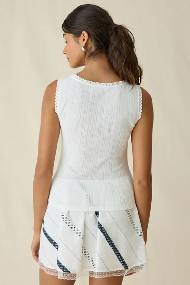 Jacquie The Label Norah Tie-Front Flyaway Tank Top